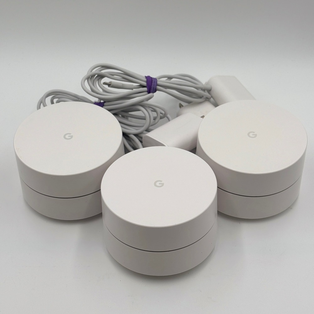 Google WiFi AC1304 Mesh Router System 3 Pack White Whole Home Coverage